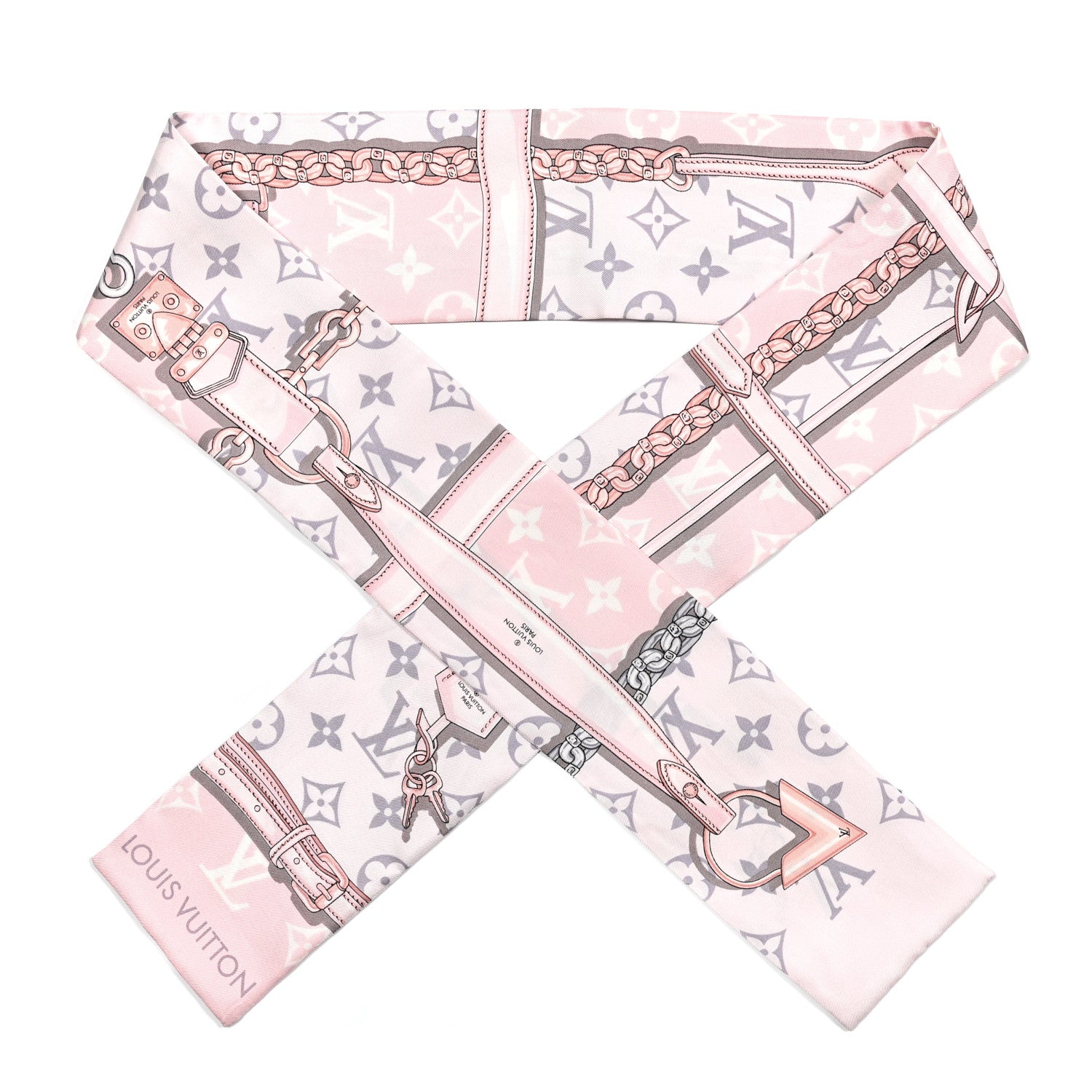 Louis Vuitton Silk Monogram Confidential Bandeau Light Pink 1 of 3