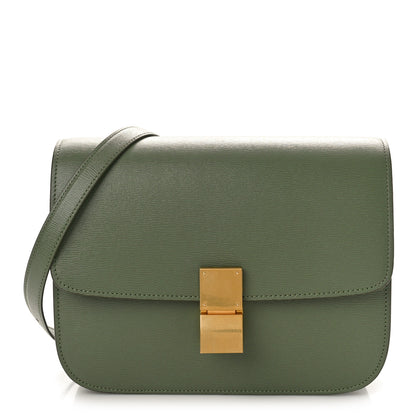 Celine Liege Calfskin Medium Classic Box Flap Bag Light Khaki 1 of 8