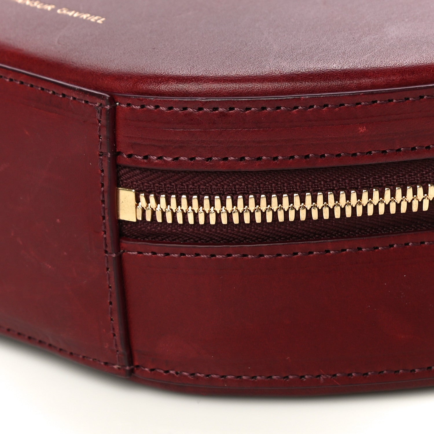 Mansur Gavriel Calfskin Circle Crossbody Bag Burgundy 9 of 21