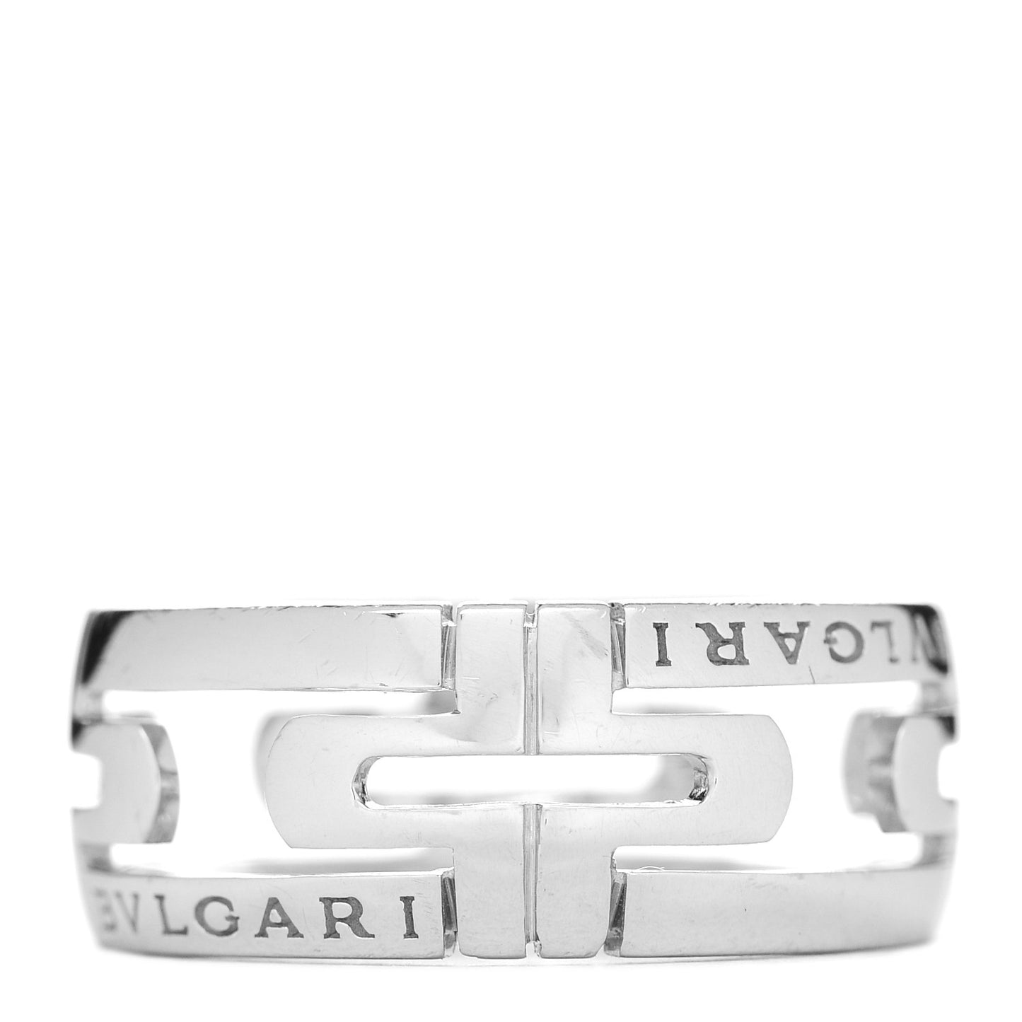 18K White Gold Parentesi Band Ring 50 5.25