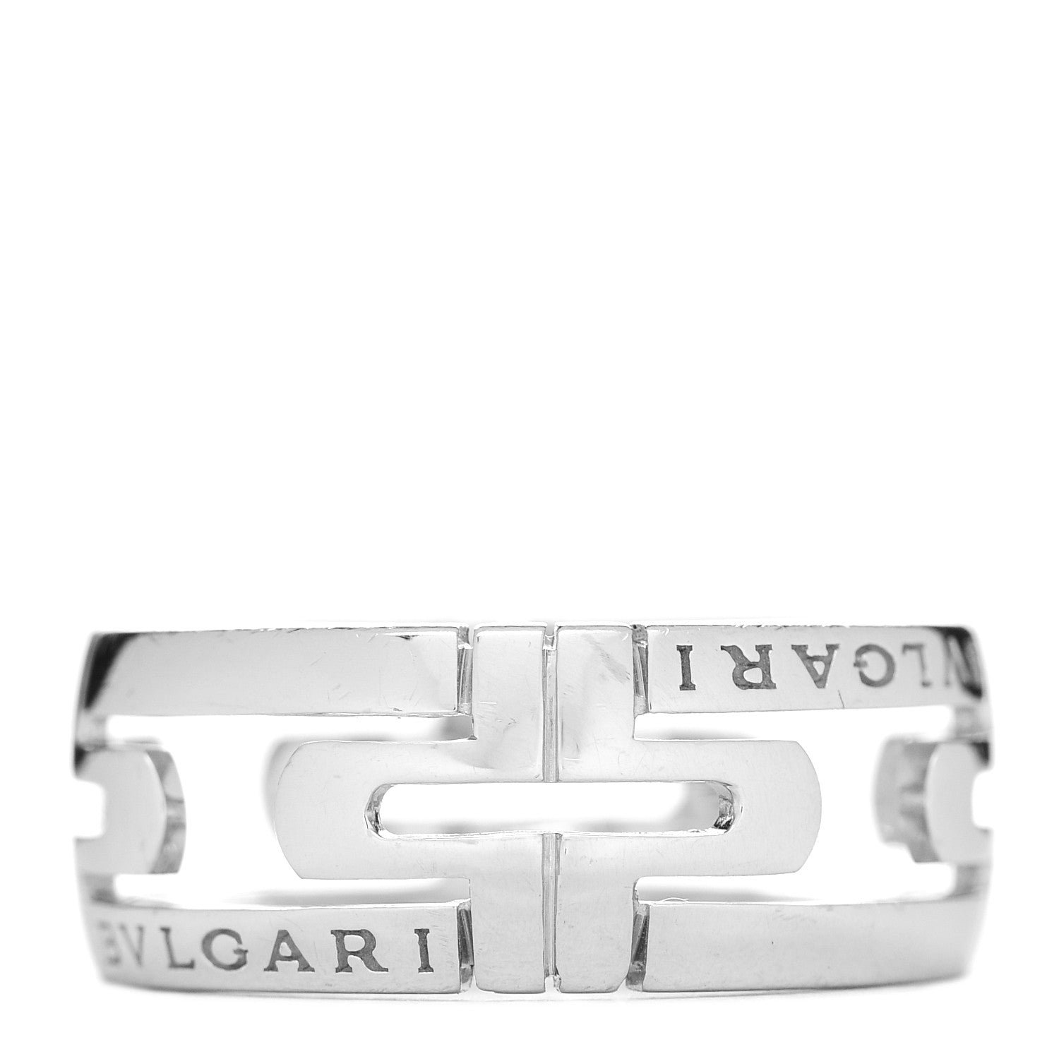 Bulgari 18K White Gold Parentesi Band Ring 50 5.25 3 of 5