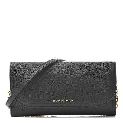 Burberry Grainy Calfskin Henley Wallet On Chain Black 1 of 11