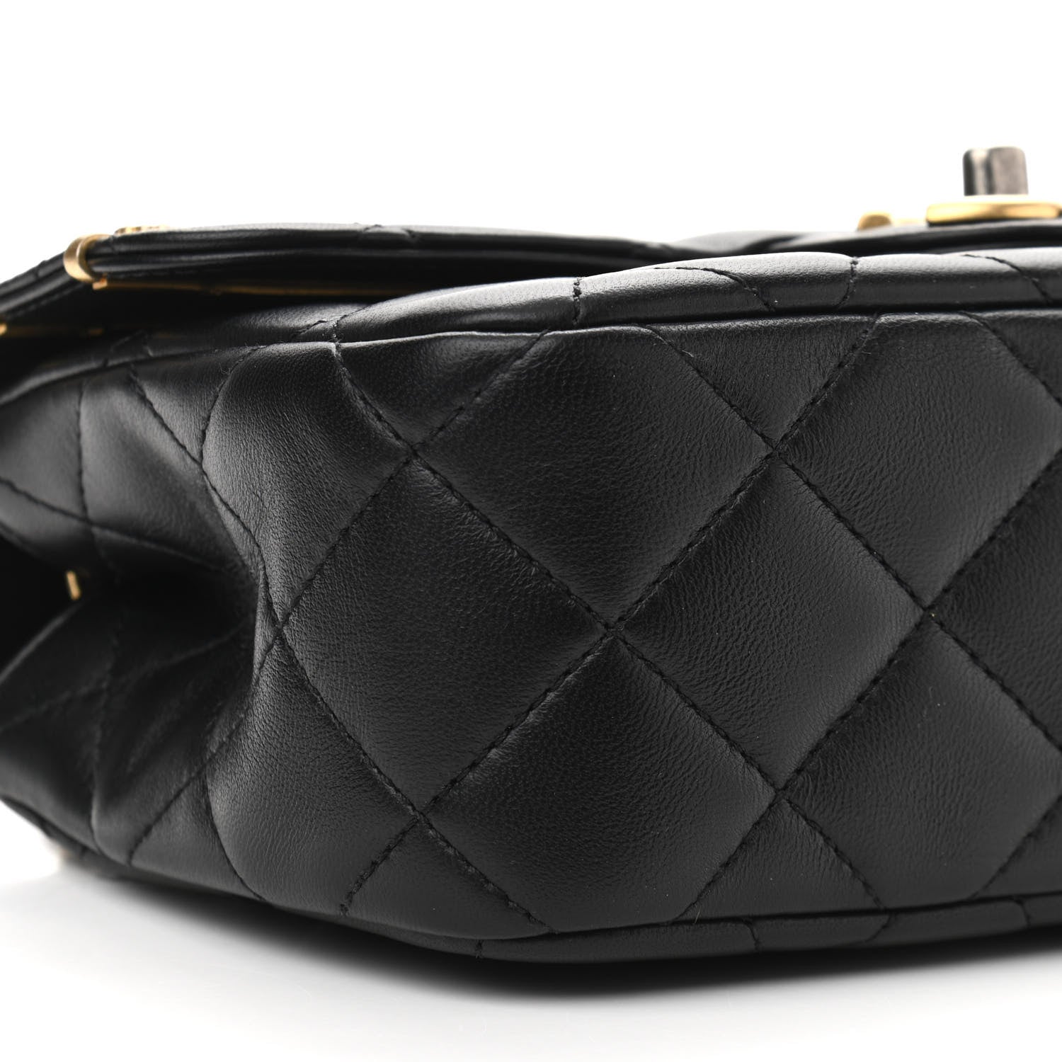 Chanel Lambskin Quilted Small Coco Clips Single Flap Black 5 of 12