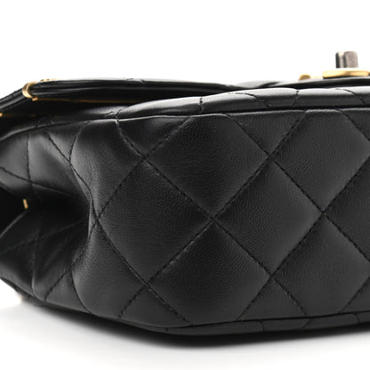Chanel Lambskin Quilted Small Coco Clips Single Flap Black 5 of 12