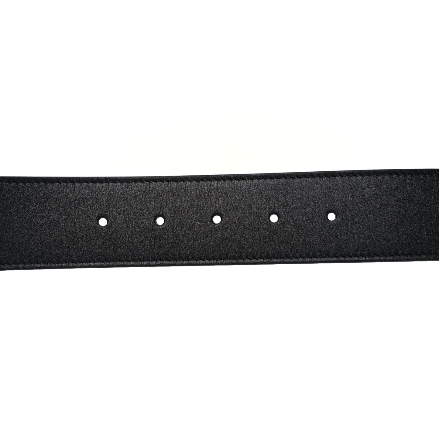 Moon Calfskin Pearl Double G 40mm Belt 85 34 Black Cream
