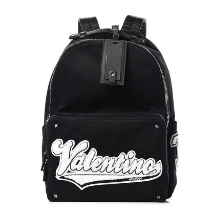 Valentino Garavani Canvas Logo Backpack Black 1 of 8