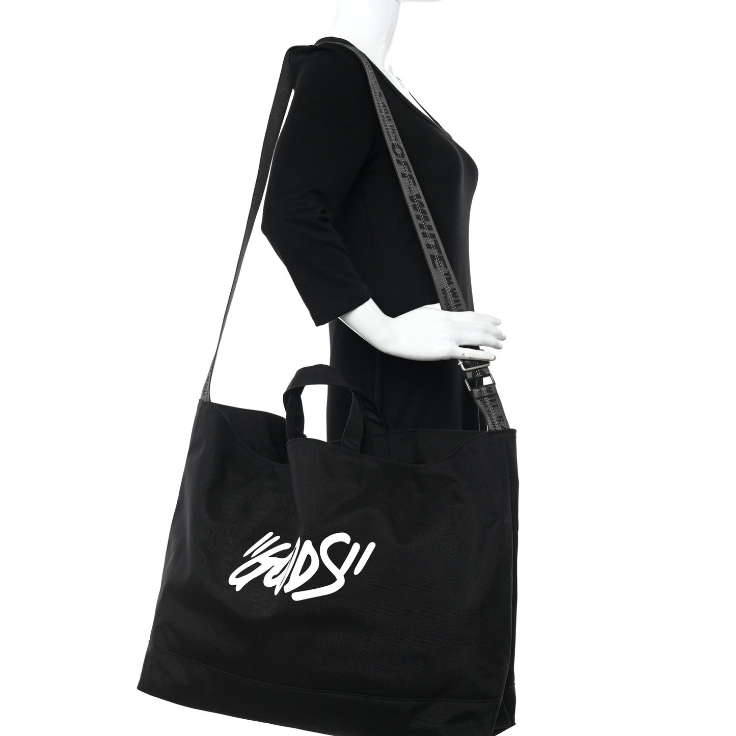Canvas Goods Quote Tote Black White