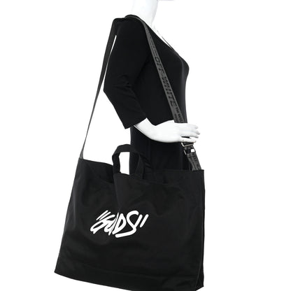 Off-White Canvas Goods Quote Tote Black White 2 of 12