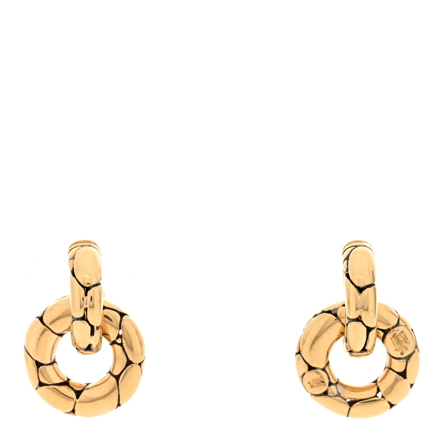 18K Yellow Gold Kali Door Knocker Earrings