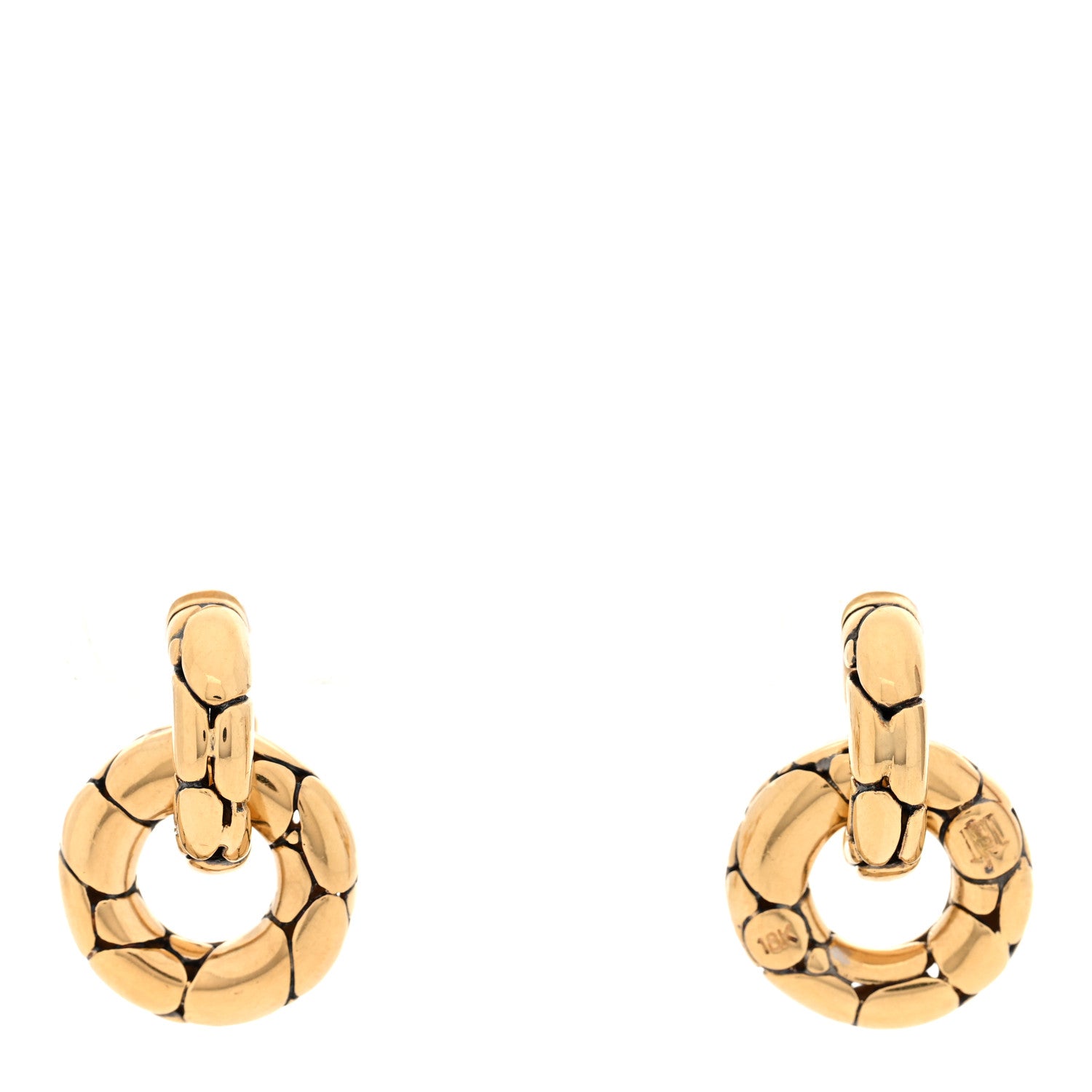 John Hardy 18K Yellow Gold Kali Door Knocker Earrings 1 of 4