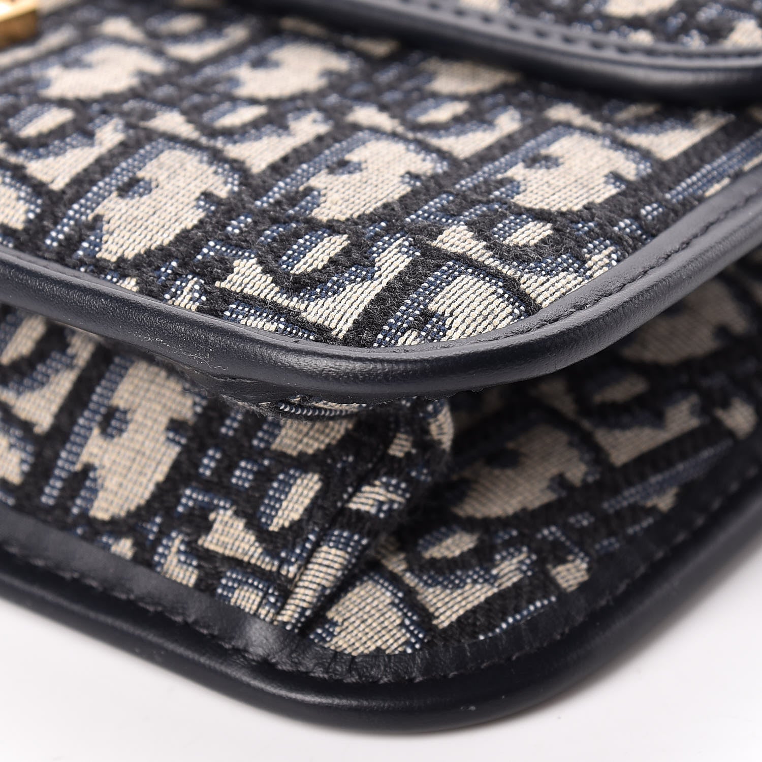 Christian Dior Oblique DiorAddict Flap Bag Navy Blue 13 of 16