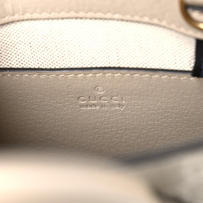 Gucci GG Supreme Monogram Textured Dollar Calfskin Mini Retro Interlocking G Tote Bag Beige Mystic White Oatmeal 6 of 10