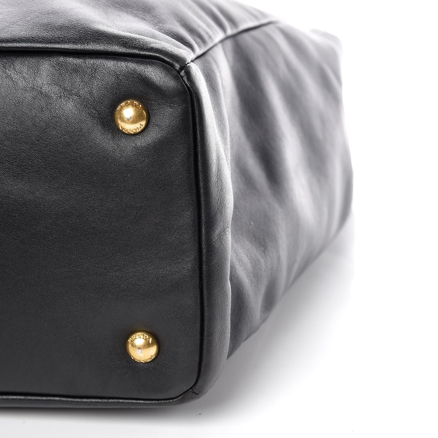 Prada Soft Calf Shopping Tote Black 7 of 14