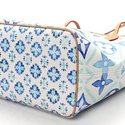 Louis Vuitton Monogram Tiles By The Pool 2.0 Neverfull MM Lagoon Blue 10 of 12
