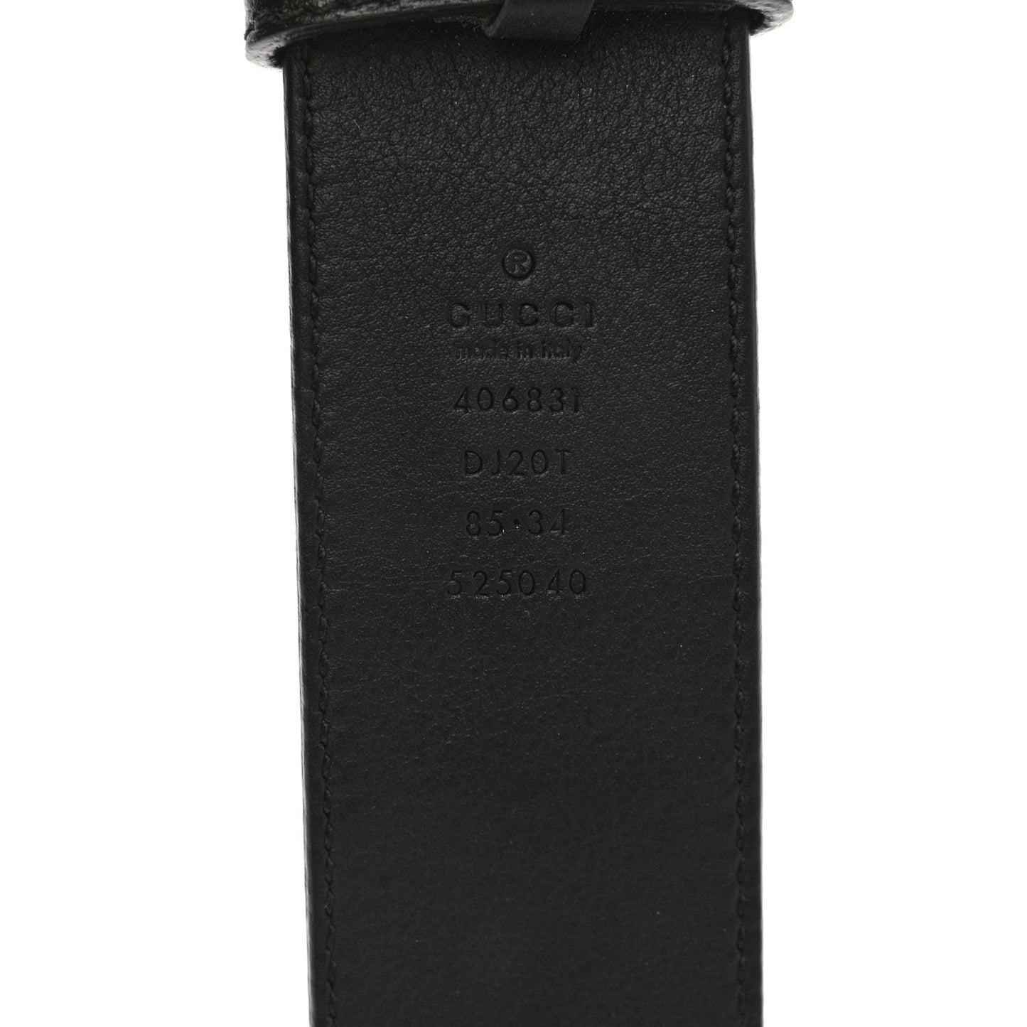 Textured Calfskin Double G 40mm Belt 85 34 Black