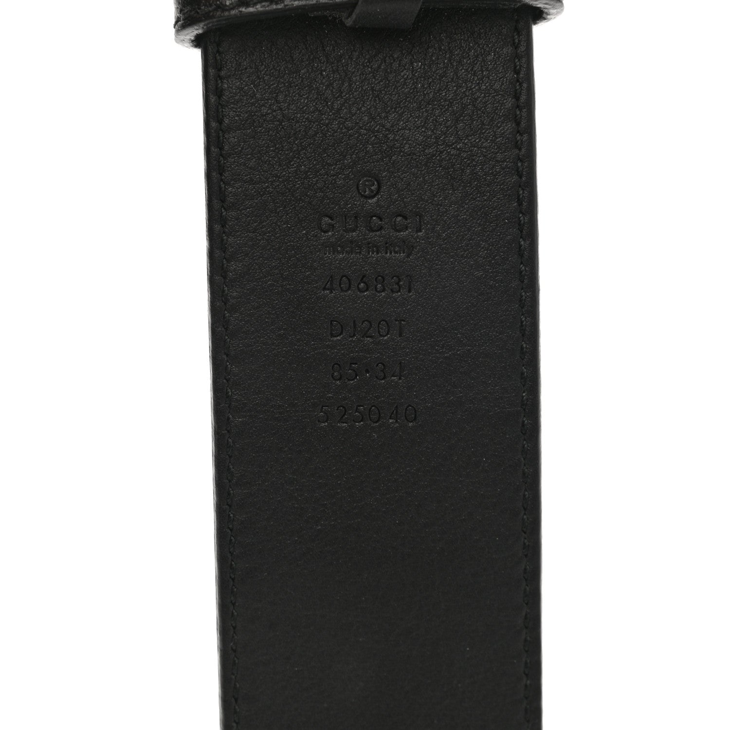 Gucci Textured Calfskin Double G 40mm Belt 85 34 Black 3 of 6