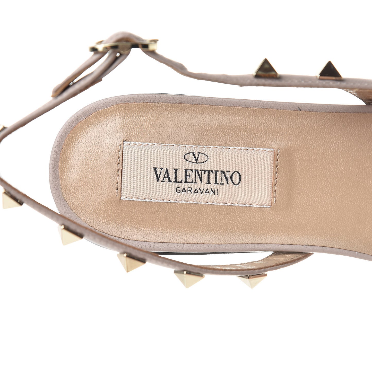 Nappa Rockstud Slingback Flats 37 Black Poudre