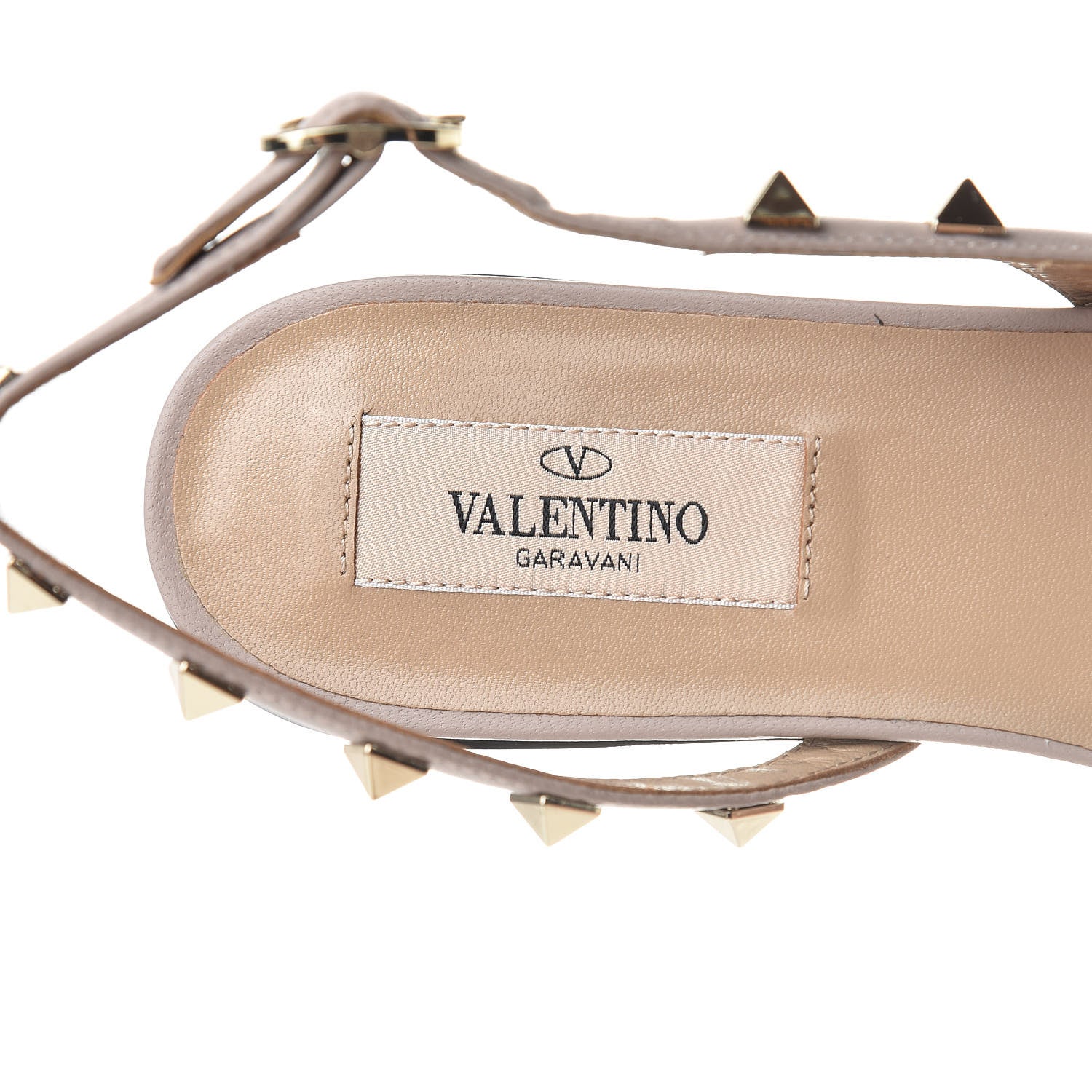 Valentino Garavani Nappa Rockstud Slingback Flats 37 Black Poudre 7 of 9