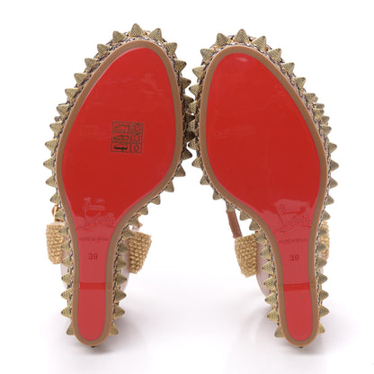 Christian Louboutin Calfskin Cordorella 110 Wedge Sandals 39 Version Cuoio 5 of 8