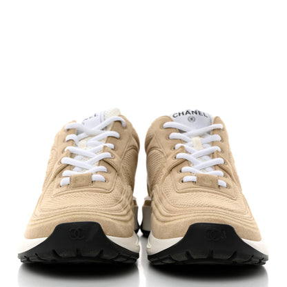 Chanel Fabric CC Womens Sneakers 39.5 Beige 2 of 9