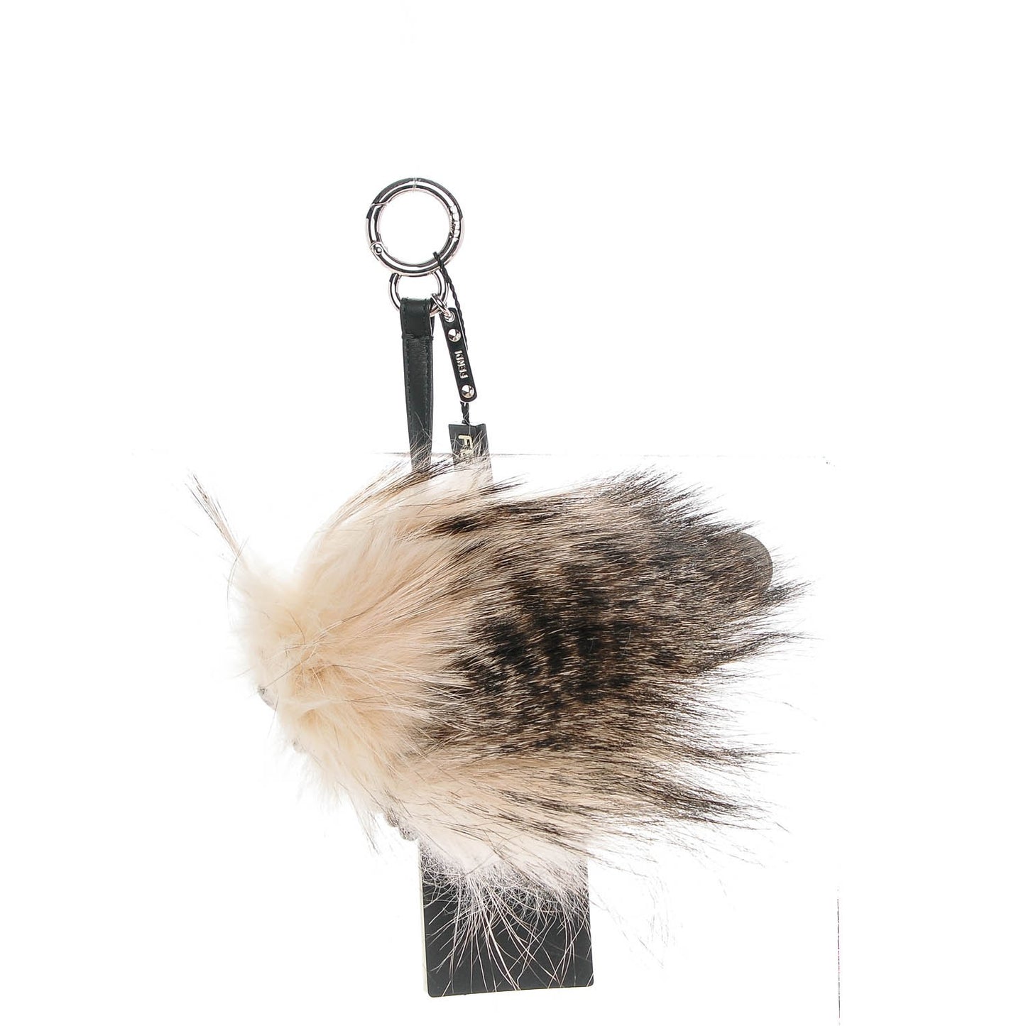 Vitello Flamingo Fox Fur Flurry Monster Bag Bug Cube Charm White