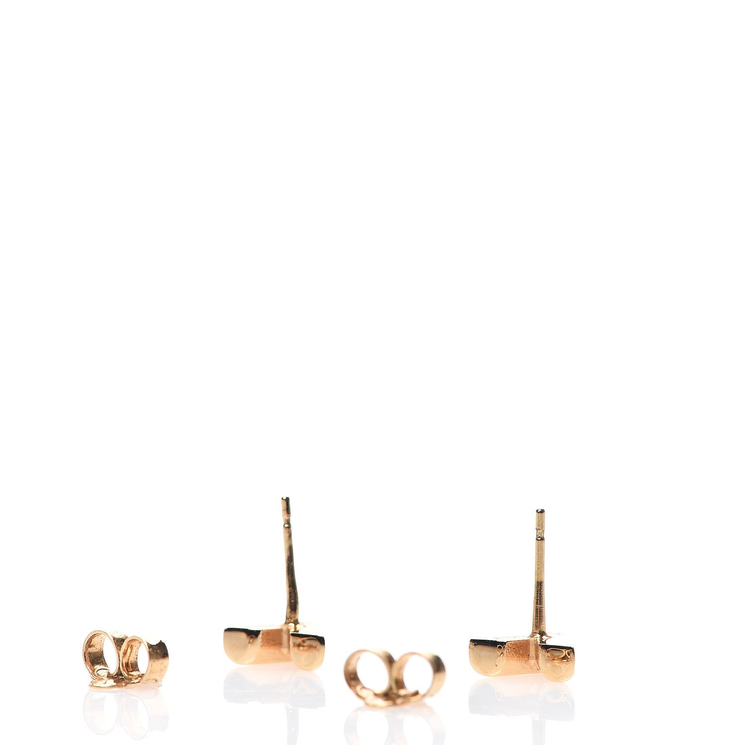 Louis Vuitton Brass Essential V Stud Earrings Gold 3 of 6