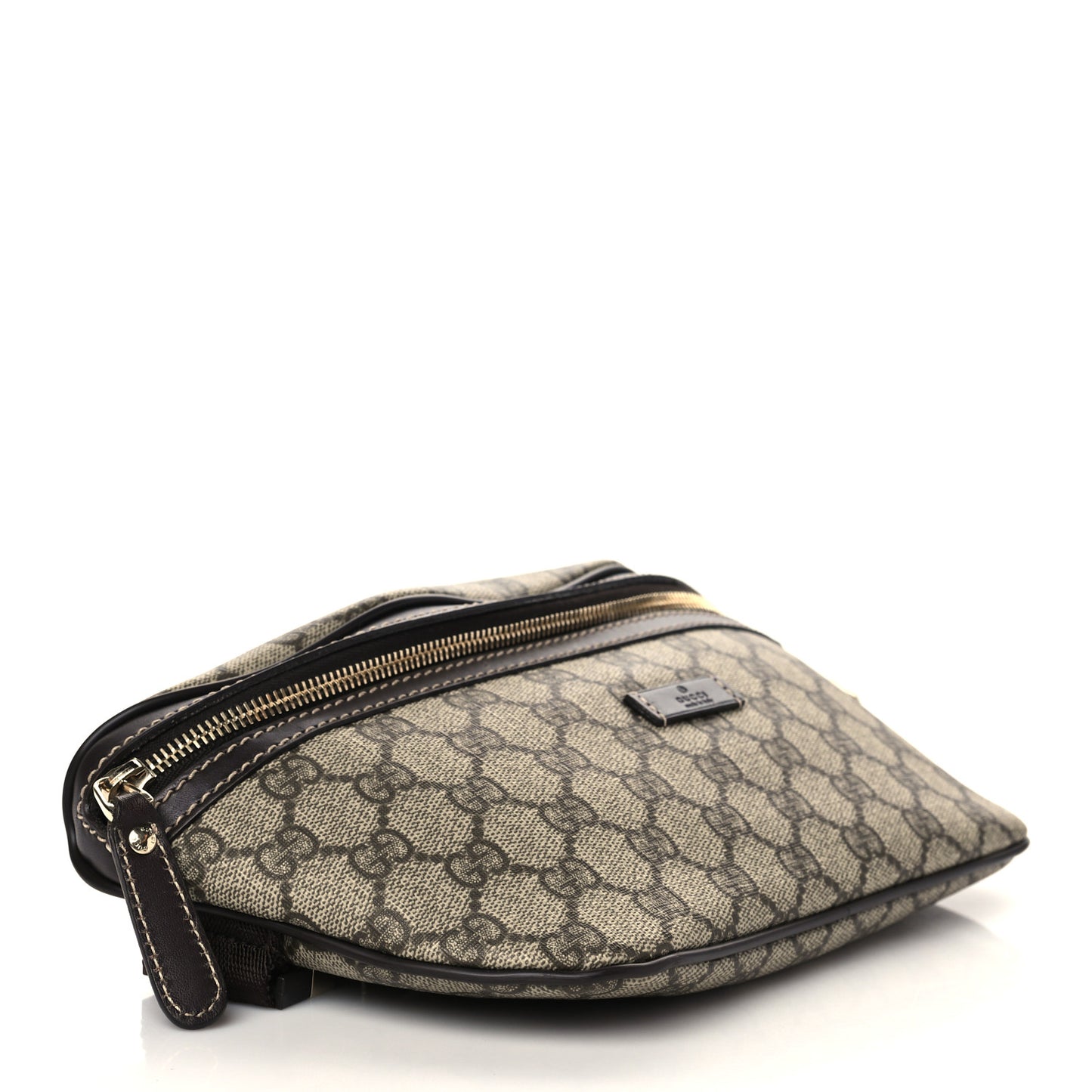 GG Supreme Monogram Belt Bag Dark Brown