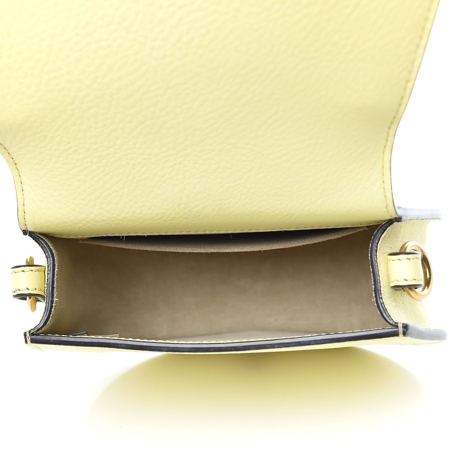 Chloe Calfskin Suede Small Nile Bracelet Bag Lemonade 5 of 13