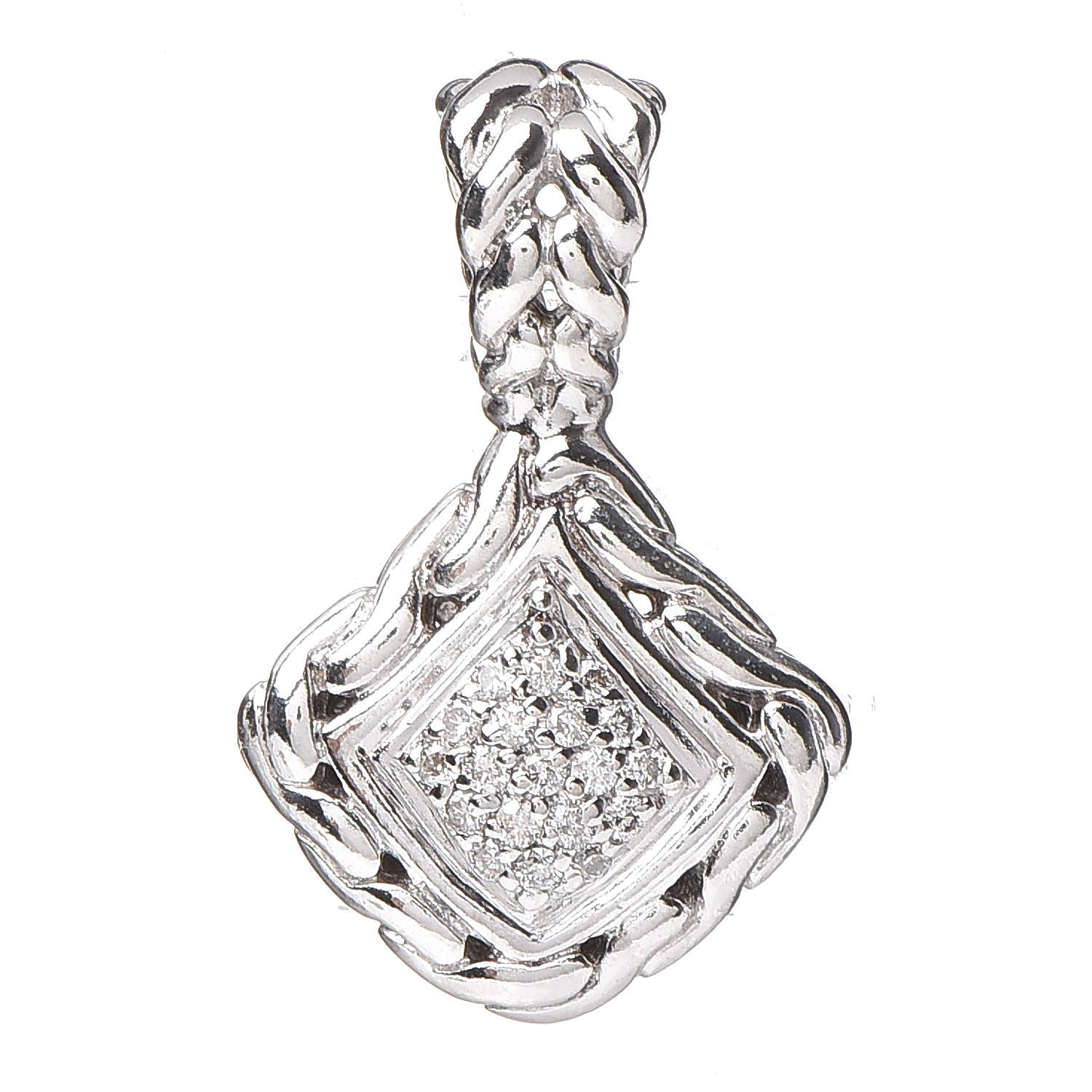 John Hardy Sterling Silver Diamond Pendant 1 of 3