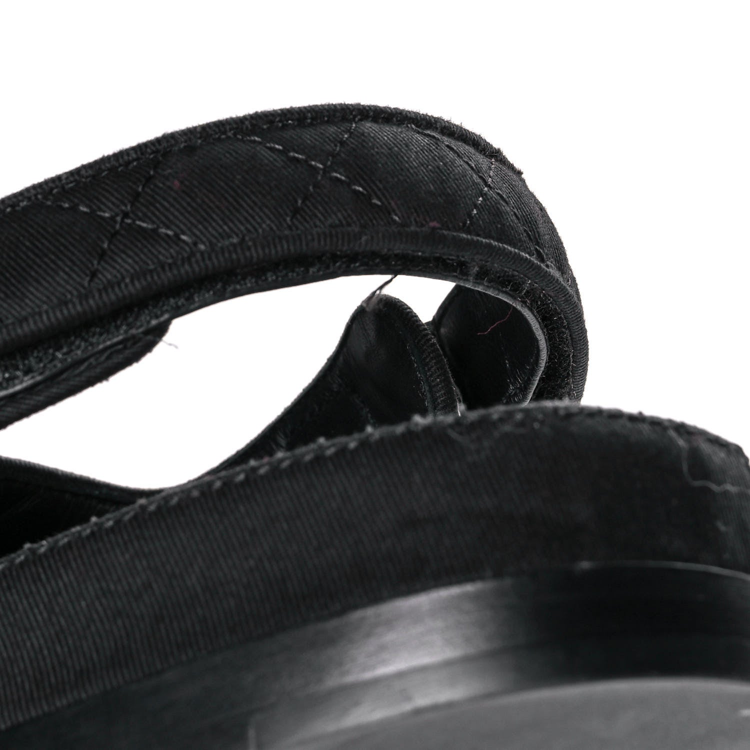 Chanel Denim Velcro Dad Sandals 41.5 Black 9 of 11