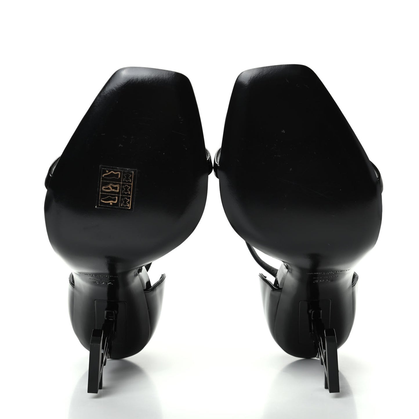 Patent Calfskin Opyum Sandals 39.5 Black