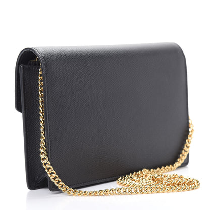 Fendi Vitello Cruise F is Fendi Medium Envelope Wallet on Chain Black 3 of 10