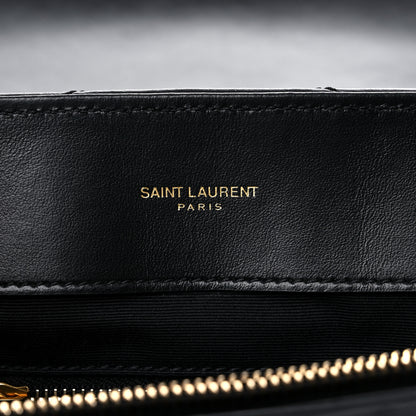 Saint Laurent Calfskin Y Quilted Monogram Large Loulou Chain Satchel Black 6 of 17