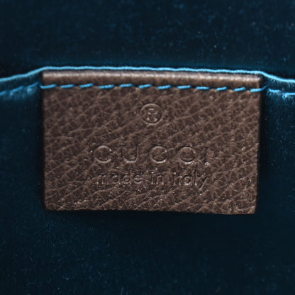 Gucci GG Supreme Monogram Textured Dollar Calfskin Web Small Ophidia Dome Shoulder Bag Beige Ebony New Acero 5 of 7