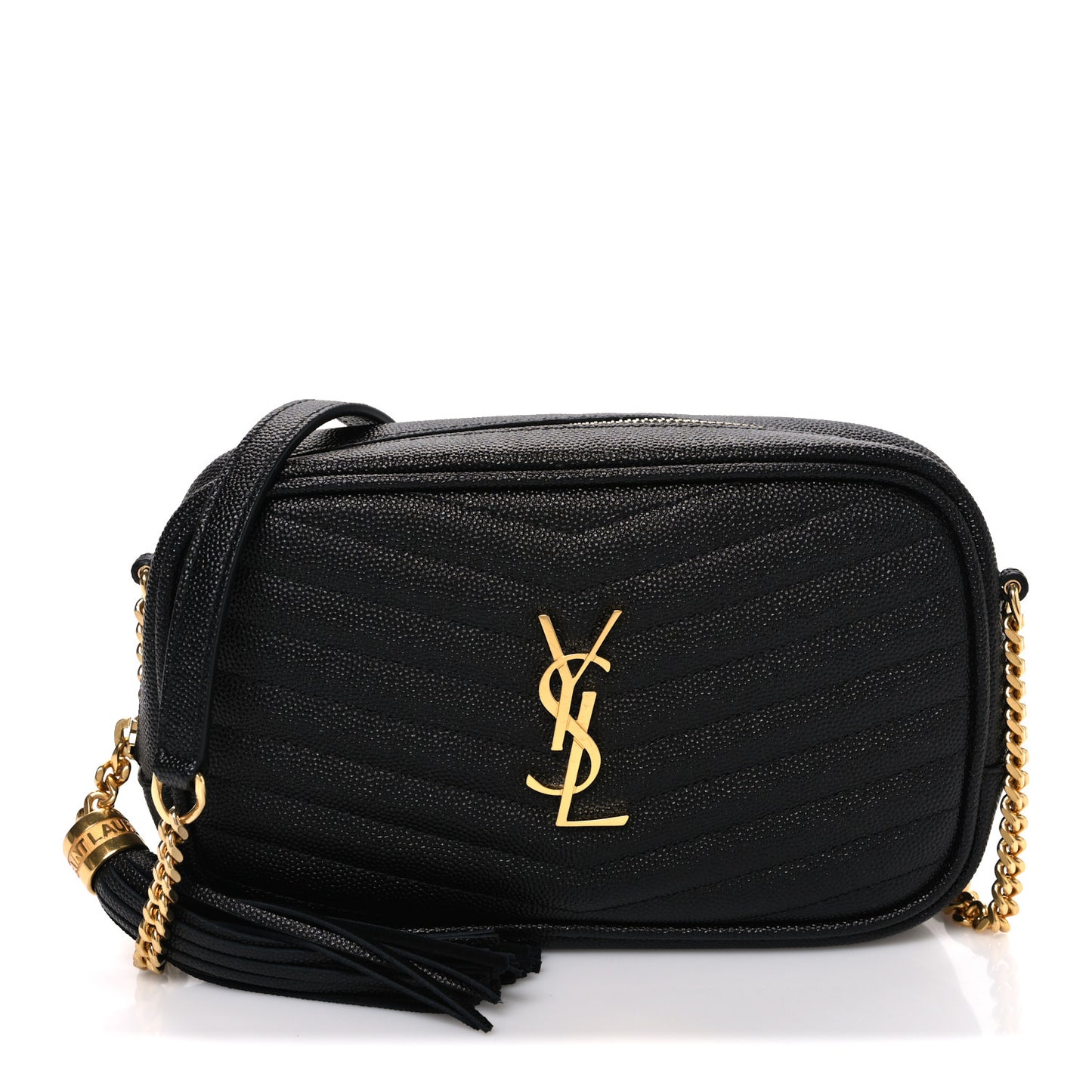 Grain De Poudre Matelasse Monogram Mini Lou Camera Bag Black