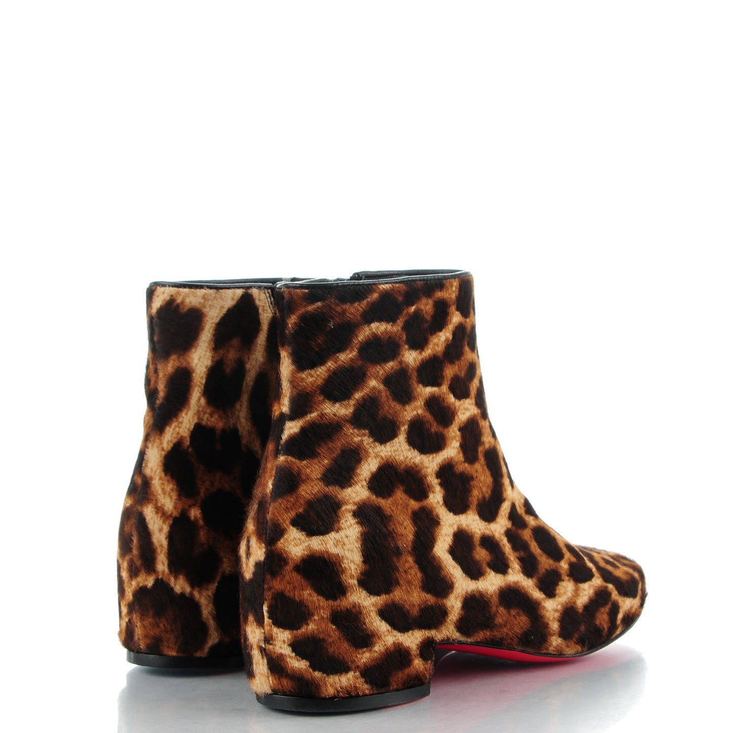 Pony Hair Tounoir Ankle Boots 34 Leopard