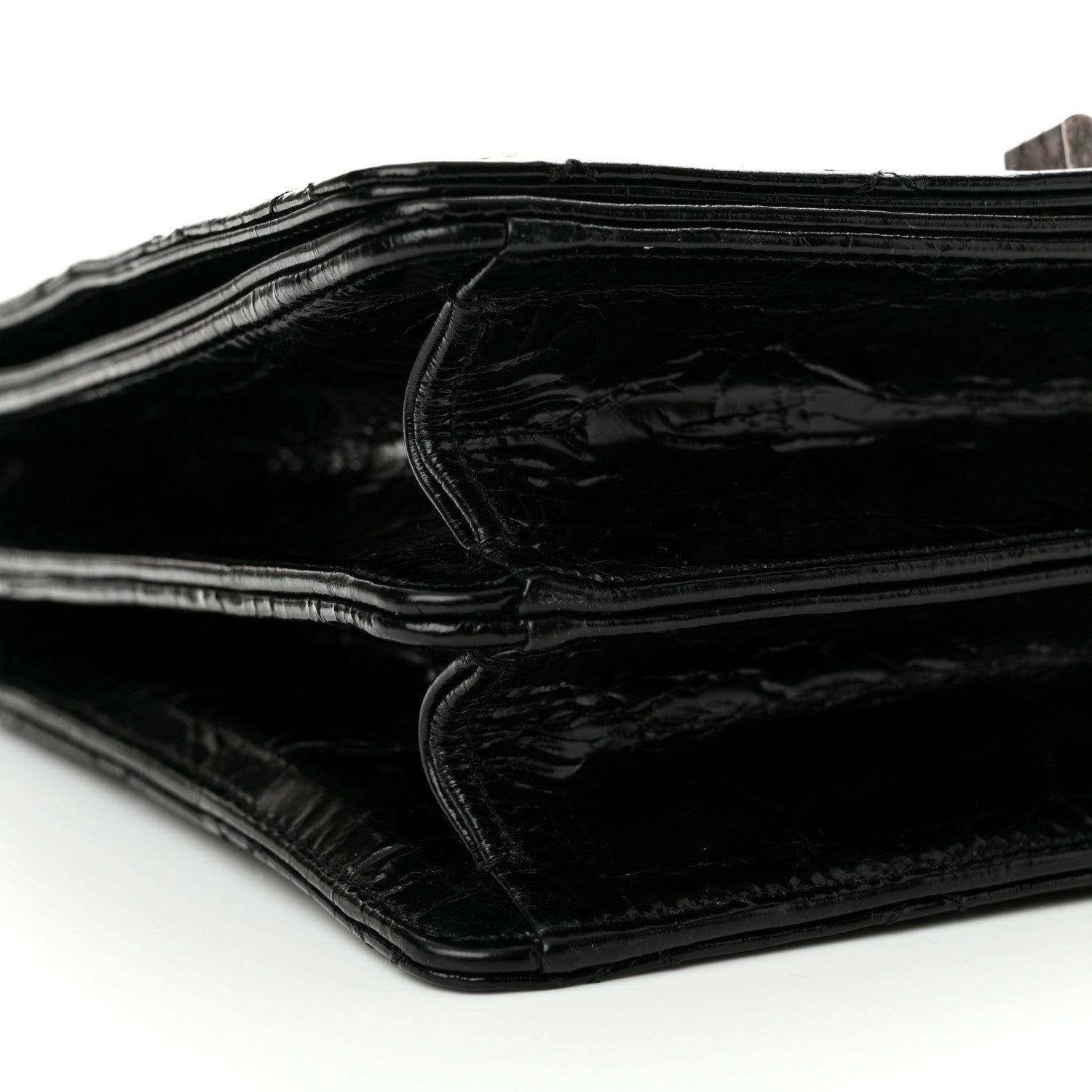 Chanel Glazed Calfskin Quilted Rita Top Handle Flap Black 9 of 16
