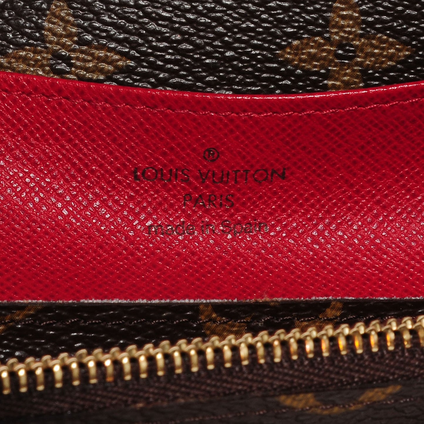 Monogram Emilie Wallet Red