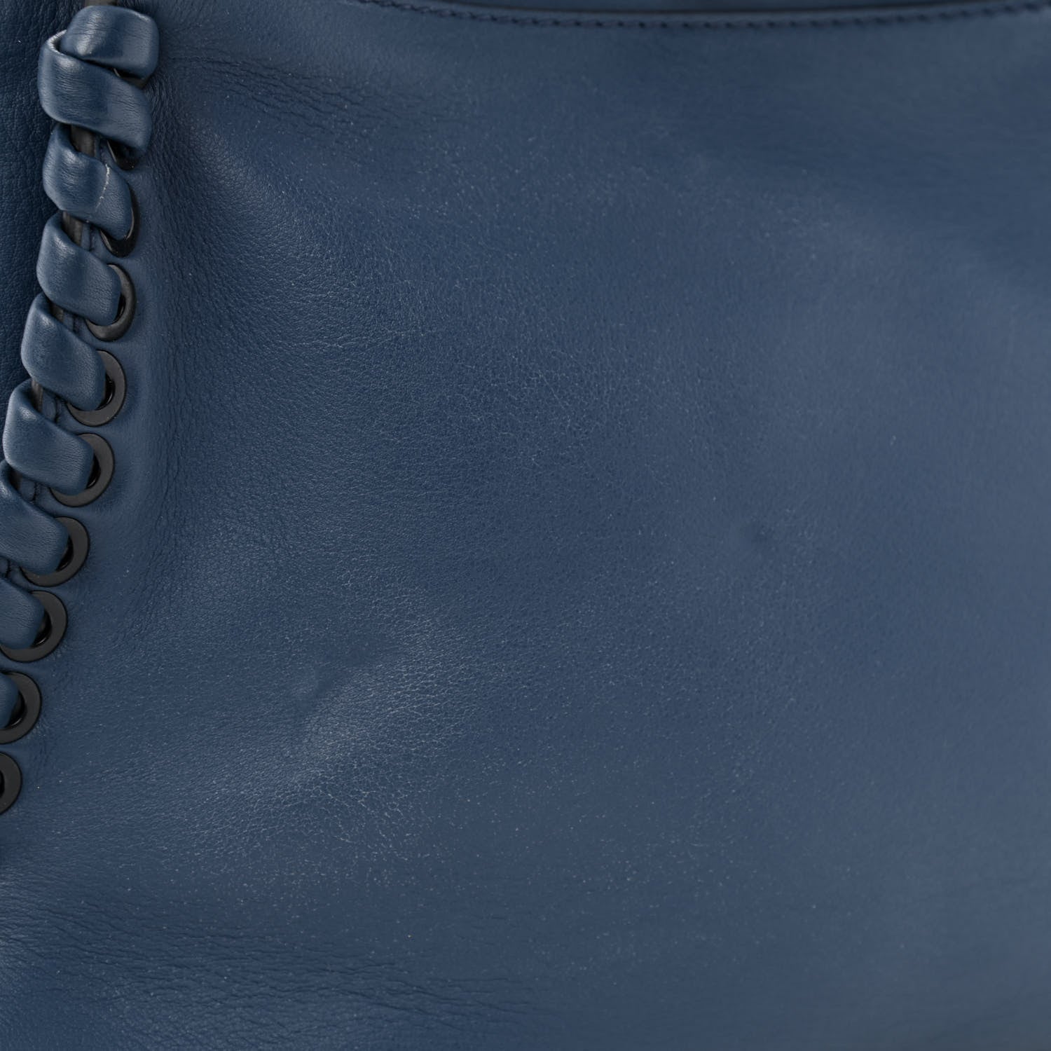 Fendi Calfskin Lace Up Medium Peekaboo Iconic Satchel Blue 12 of 13