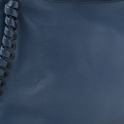 Fendi Calfskin Lace Up Medium Peekaboo Iconic Satchel Blue 12 of 13