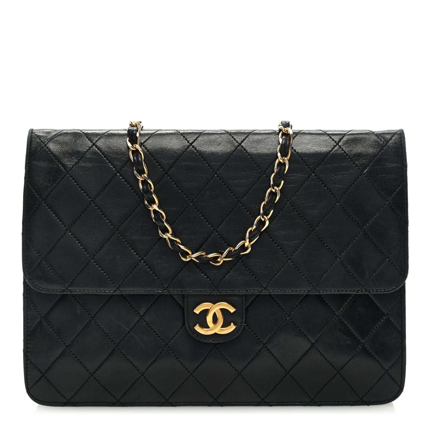 Chanel Lambskin Quilted Small Single Flap Black 1 of 10