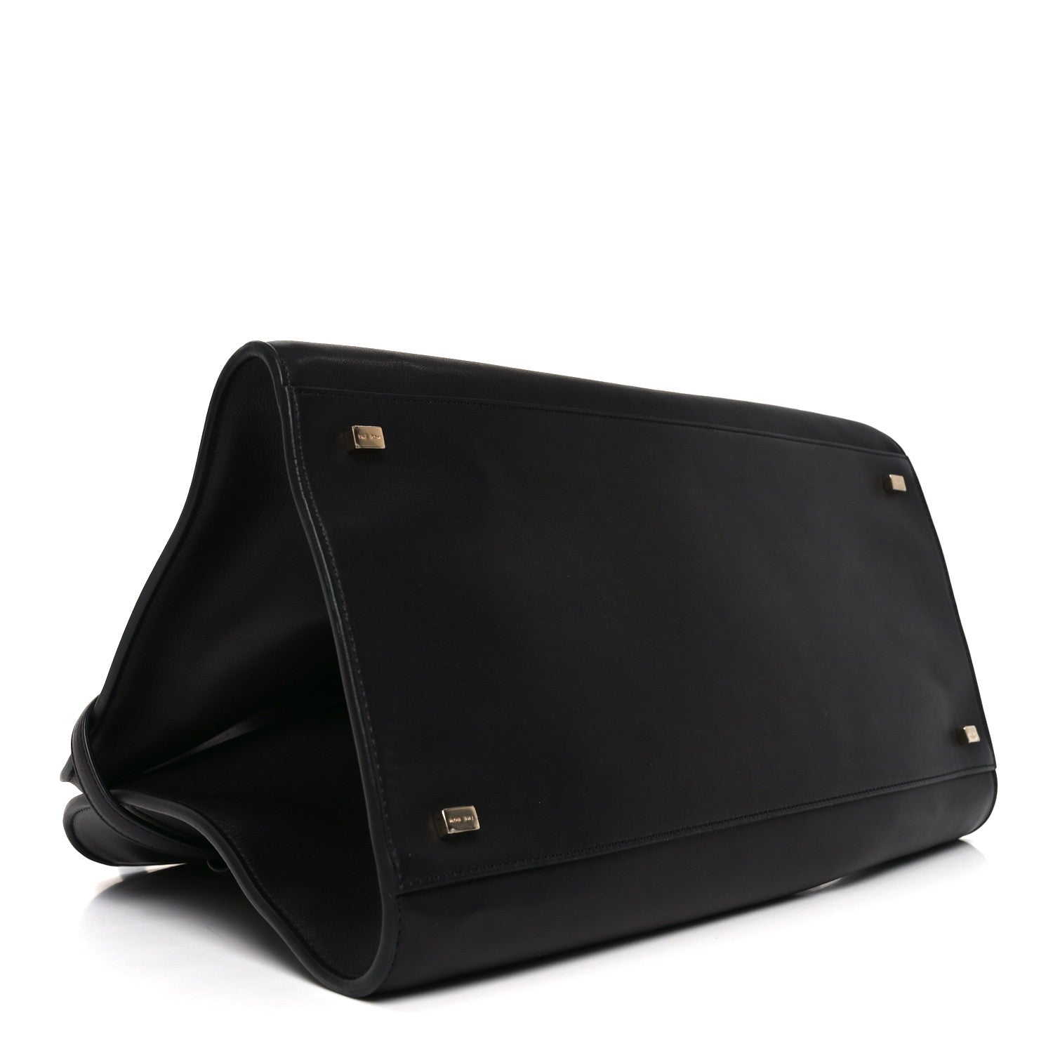 The Row Polished Saddle Calfskin Soft Margaux Belt 15 Black 4 of 9
