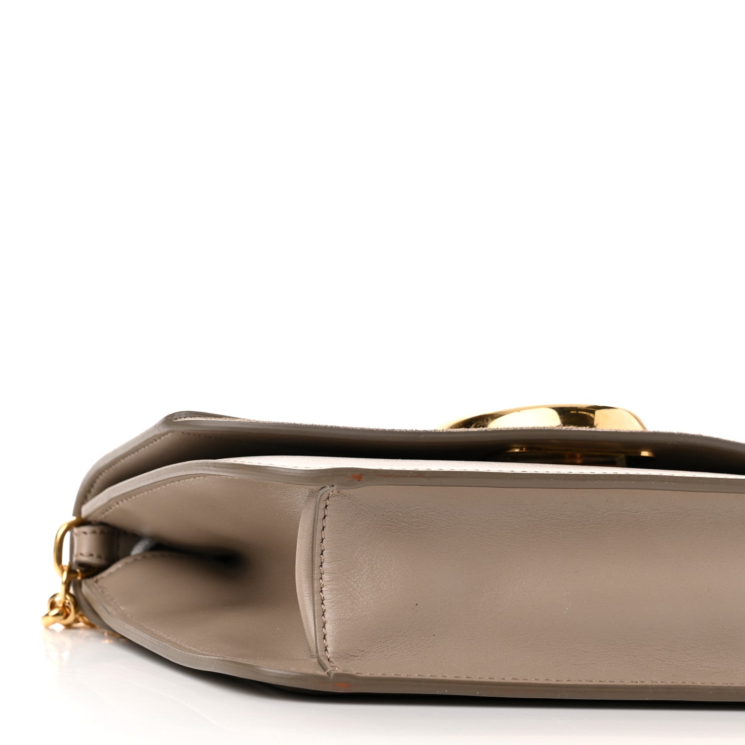 Chloe Calfskin Suede C Clutch With Chain Motty Grey 8 of 9