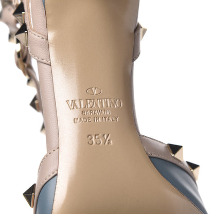 Valentino Garavani Calfskin Nappa Rockstud Ankle Strap 65mm Pumps 35.5 Amadeus Poudre 6 of 8