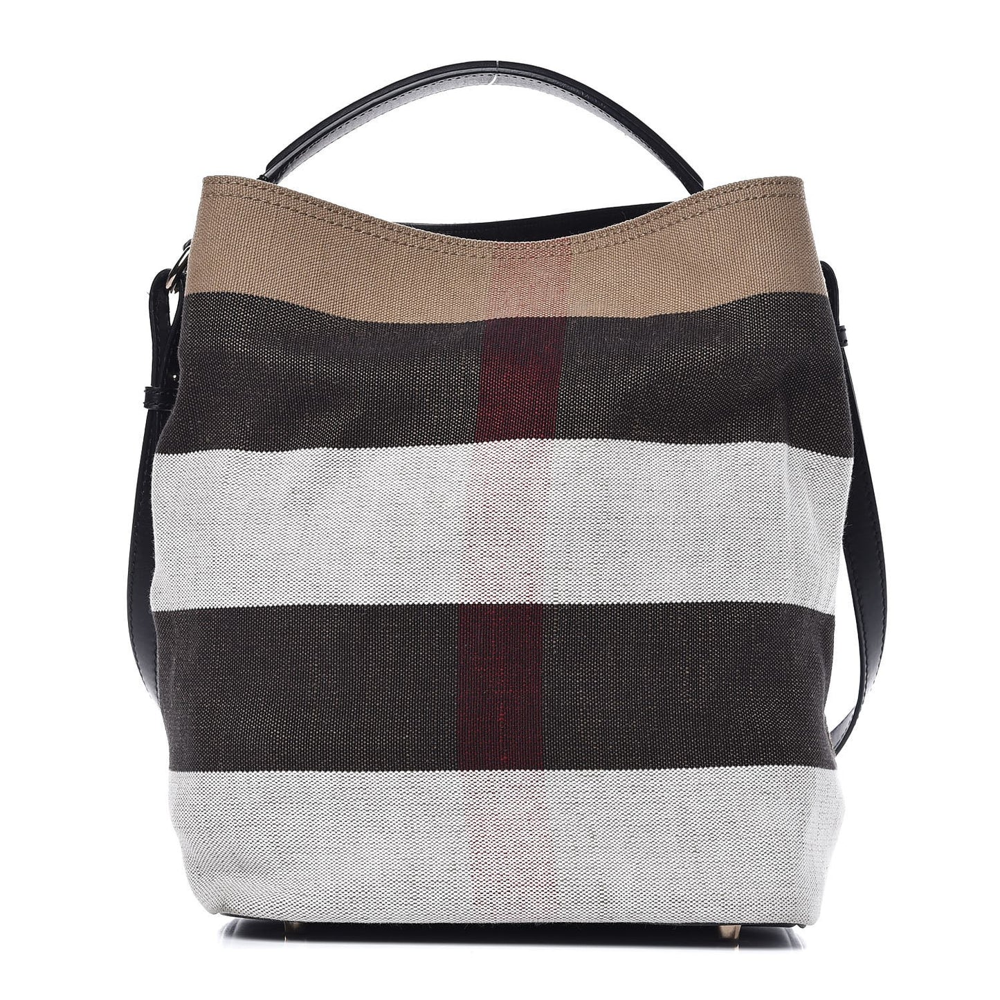 Canvas Mega Check Medium Ashby Hobo Black