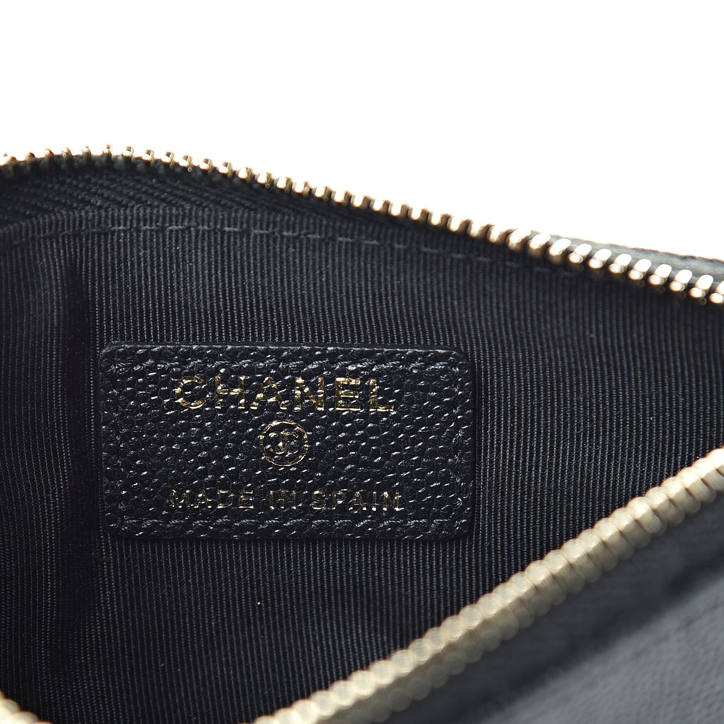 Caviar Quilted Small Vintage Mademoiselle Cosmetic Case Black