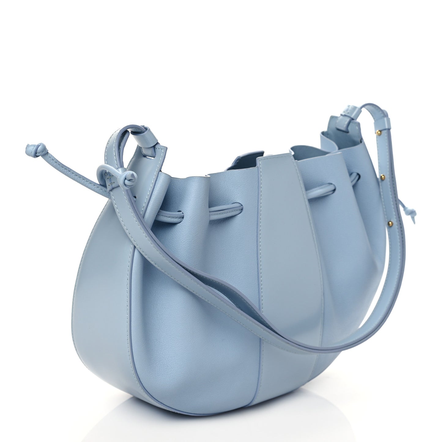 Tumbled Calfskin Lilium Bag Light Blue