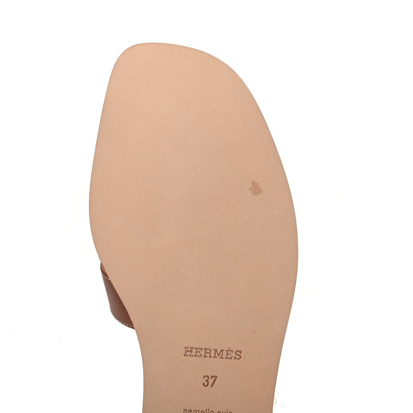 Box Calfskin Oran Sandals 37 Gold