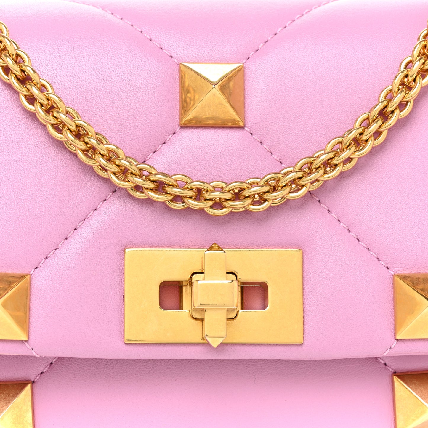 Nappa Large Roman Stud Shoulder Bag Giacinto