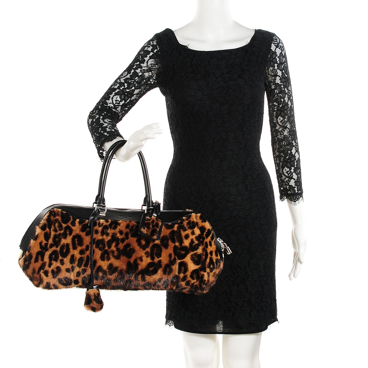 Louis Vuitton Leopard Mink Fur East West 2 of 7